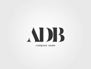 Harf logo Adb şablon iş afiş için