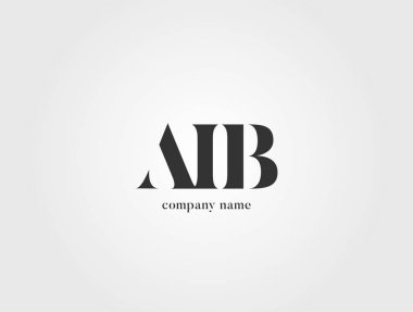 Harf logo AIB şablon iş afiş için