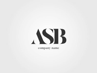 Harf logo Asb şablon iş afiş için