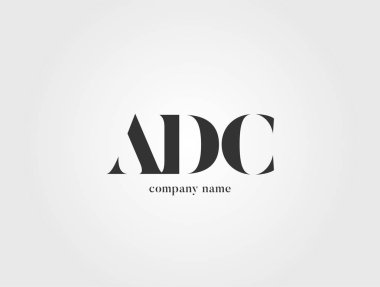 Harf logo Adc şablon iş afiş için