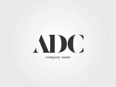 Letters logo Adc template for business banner clipart
