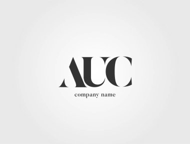 Harf logo Auc şablon iş afiş için