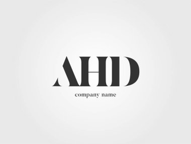 Harf logo Ahd şablon iş afiş için