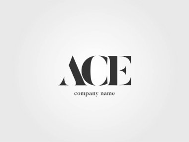 Harf logo Ace şablon iş afiş için
