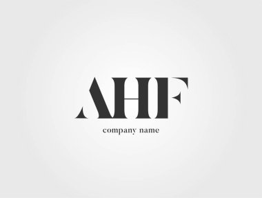 Harf logo Ahf şablon iş afiş için