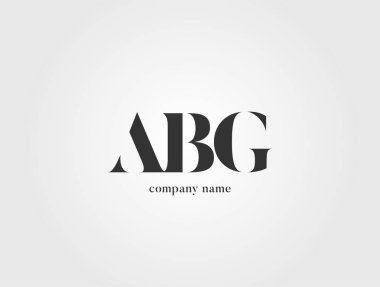Harf logo Abg şablon iş afiş için