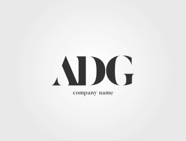 Harf logo Adg şablon iş afiş için