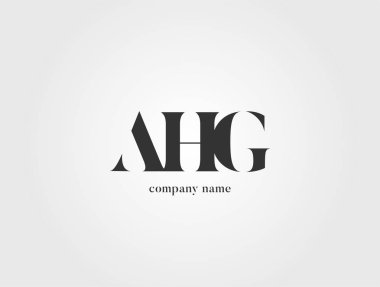 Harf logo Ahg şablon iş afiş için