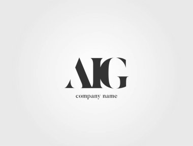 Harf logo AIG şablon iş afiş için