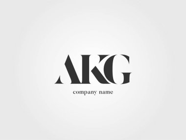 Harf logo Akg şablon iş afiş için