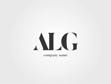 Harf logo Alg şablon iş afiş için