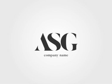 Harf logo Asg şablon iş afiş için