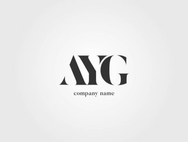 Harf logo Ayg şablon iş afiş için
