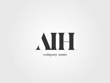 Harf logo Aih şablon iş afiş için