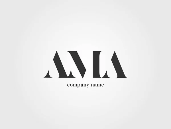 ビジネス バナーの文字ロゴ Amb テンプレート — ストックベクタ