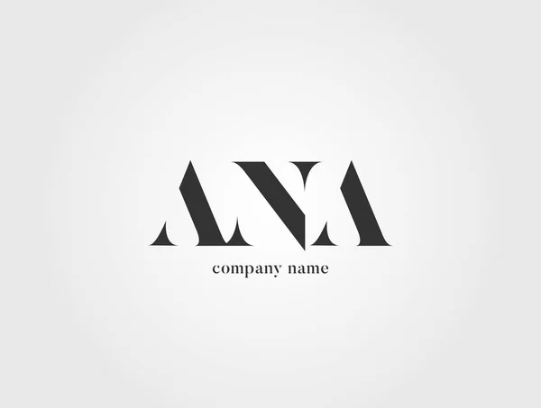 Letras Logo Plantilla Anb Para Banner Negocios — Vector de stock