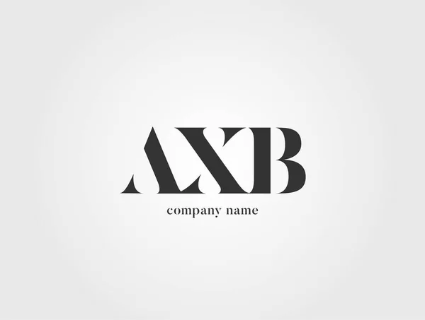 信函徽标 Axb 商业横幅模板 — 图库矢量图片