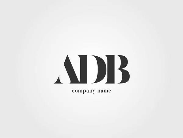 Letras Logo Adb Plantilla Para Banner Negocios — Vector de stock