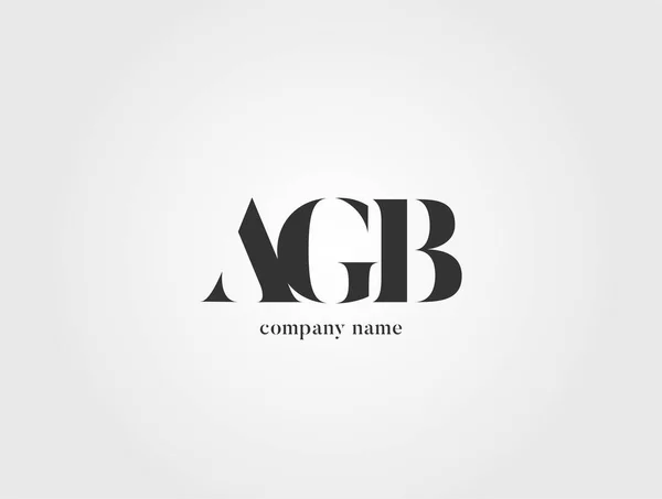 Letters Logo Agb Template Business Banner — Stock Vector