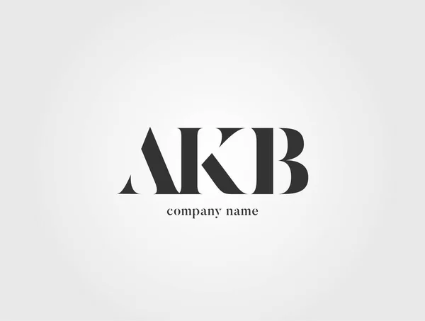 Letras Logo Akb Plantilla Para Banner Negocios — Vector de stock