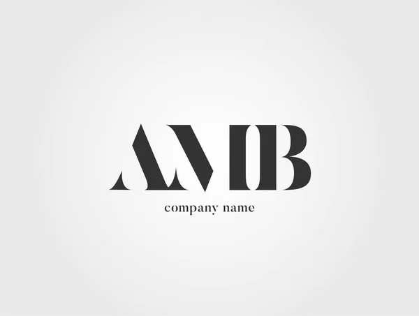 Lettres Logo Amb Modèle Pour Bannière Entreprise — Image vectorielle