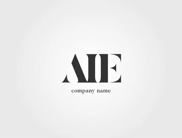 信函徽标 Aie 商业横幅模板 — 图库矢量图片