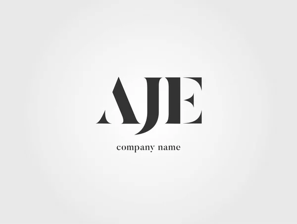 信函徽标 Aje 商业横幅模板 — 图库矢量图片