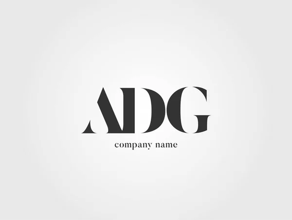 Letras Logo Adg Plantilla Para Banner Negocios — Archivo Imágenes Vectoriales