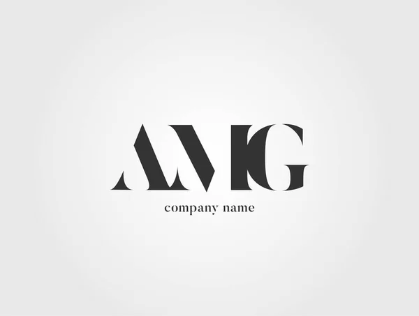 Letras Logo Amg Plantilla Para Banner Negocios — Vector de stock