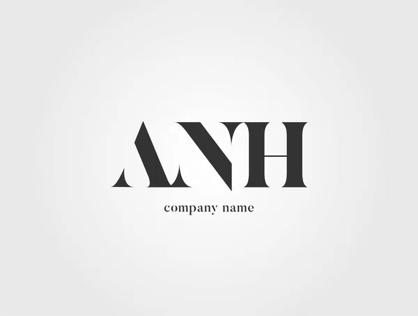 Letras Logo Anh Plantilla Para Banner Negocios — Vector de stock