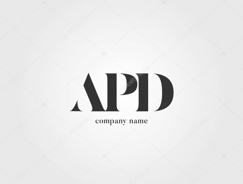 Letters logo Apd template for business banner
