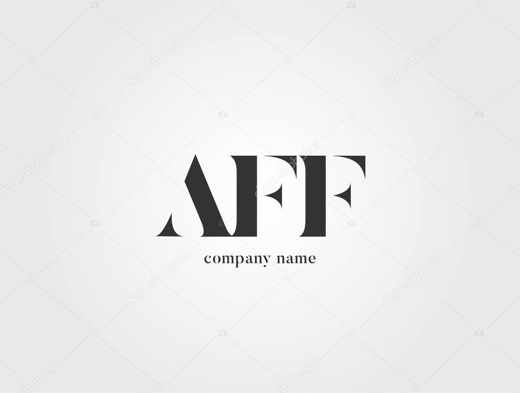Letters logo Aff template for business banner