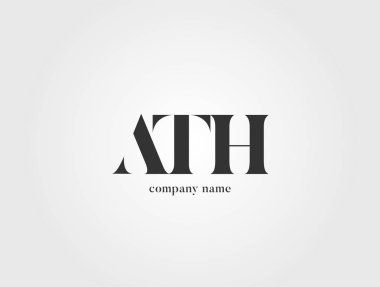 Harf logo Ath şablon iş afiş için