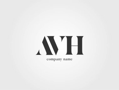 Harf logo Avh şablon iş afiş için