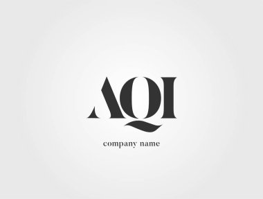 Harf logo Aqi şablon iş afiş için
