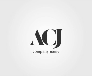 Harf logo Acj şablon iş afiş için