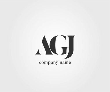 Harf logo Agj şablon iş afiş için