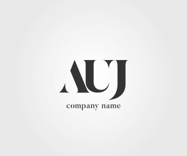 Harf logo Auj şablon iş afiş için