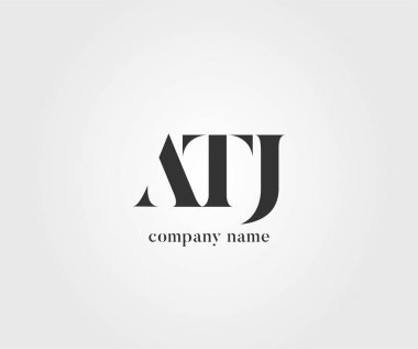 Harf logo Atj şablon iş afiş için