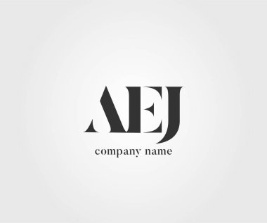 Harf logo Aej şablon iş afiş için