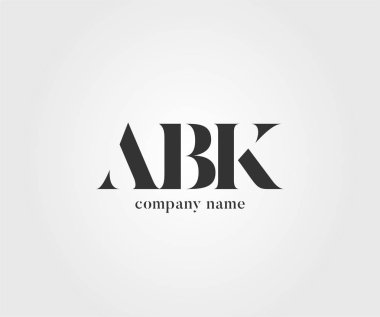 Harf logo Abk şablon iş afiş için