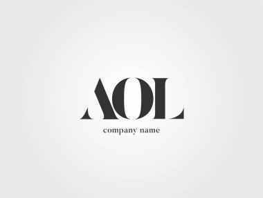 Harf logo Aol şablon iş afiş için