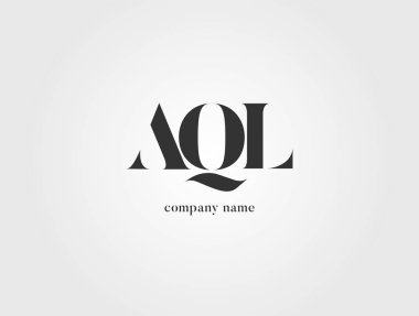 Harf logo Aql şablon iş afiş için