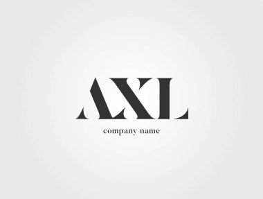Harf logo Axl şablon iş afiş için