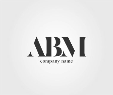 Harf logo Abm şablon iş afiş için