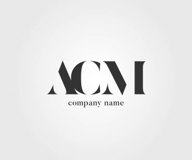 Harf logo Acm şablon iş afiş için