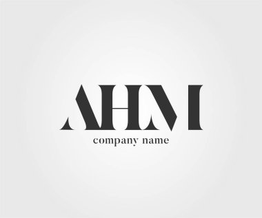 Harf logo Ahm şablon iş afiş için