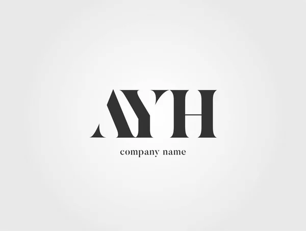Dopisy Logo Ayh Šablona Pro Podnikání Banner — Stockový vektor