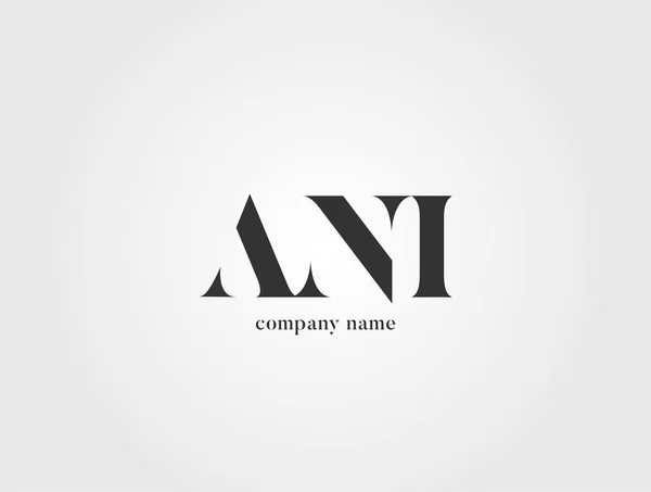 Logo Letras Plantilla Ani Para Banner Negocios — Vector de stock