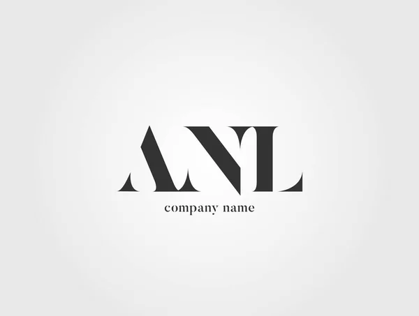 Letras Logo Anl Plantilla Para Banner Negocios — Vector de stock